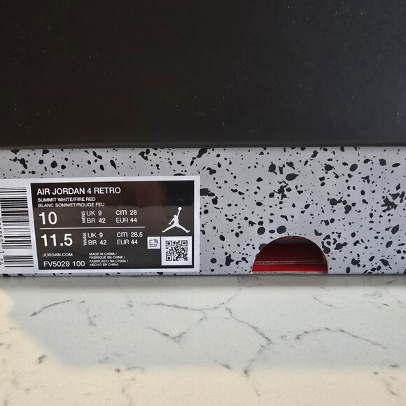 Nike Air Jordan 4 Retro OG White Cement 2025 FV5029-100 Men’s Size 10 Brand New - Picture 10 of 13
